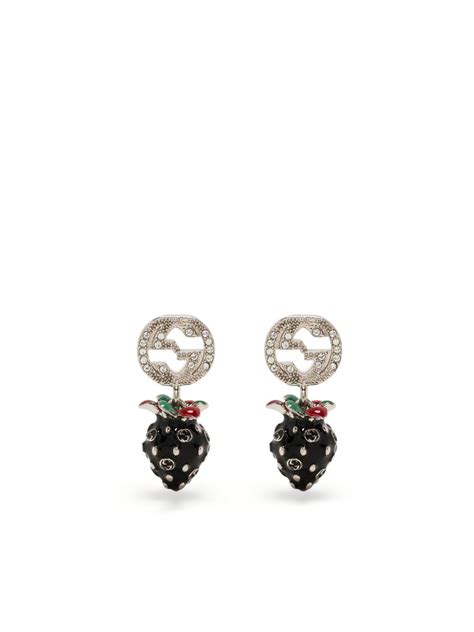 gucci strawberry earring|gucci earrings uk.